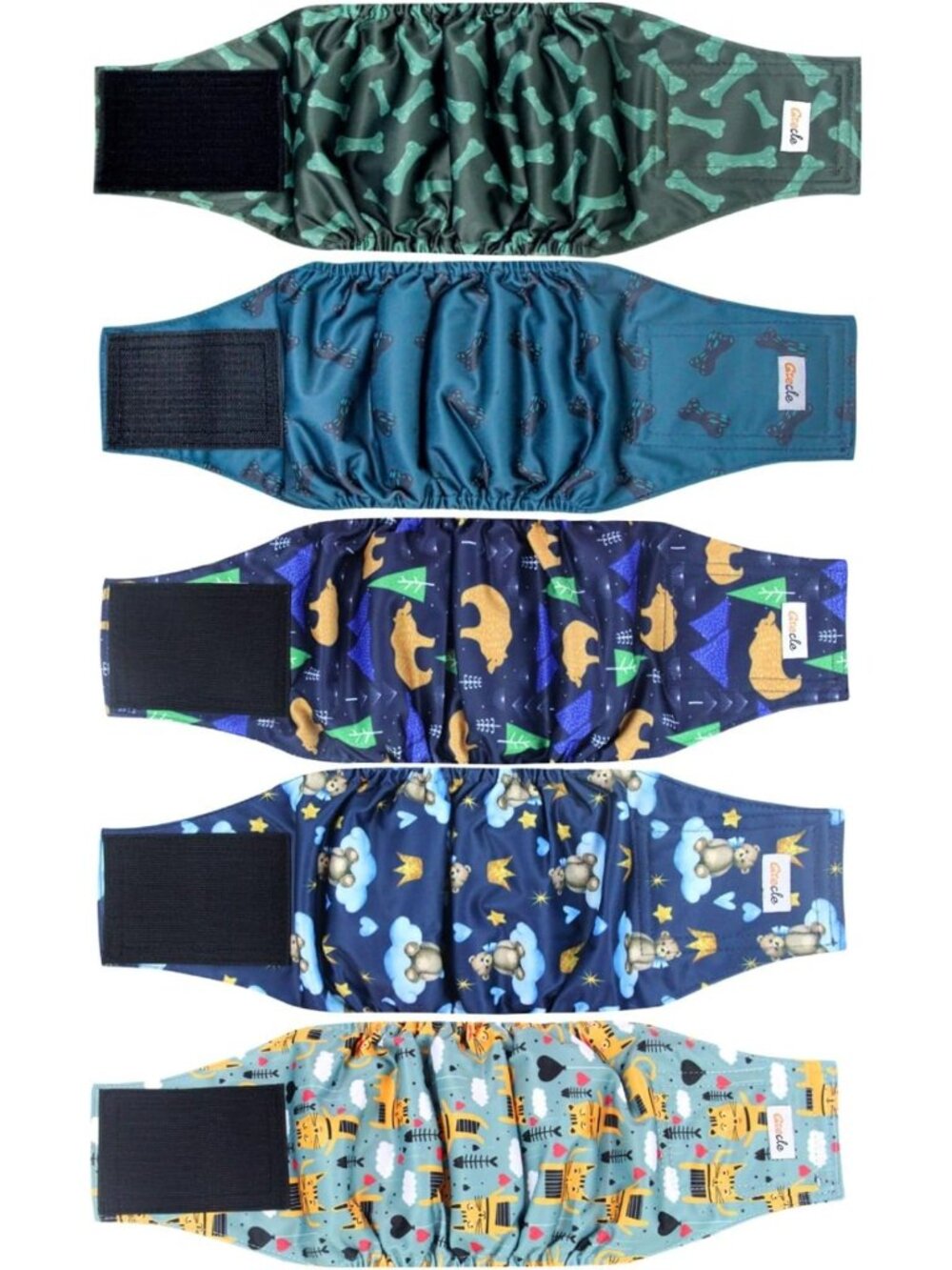 5 Pack Male Dog Diapers - High Absorbency Belly Bands for Incontinence